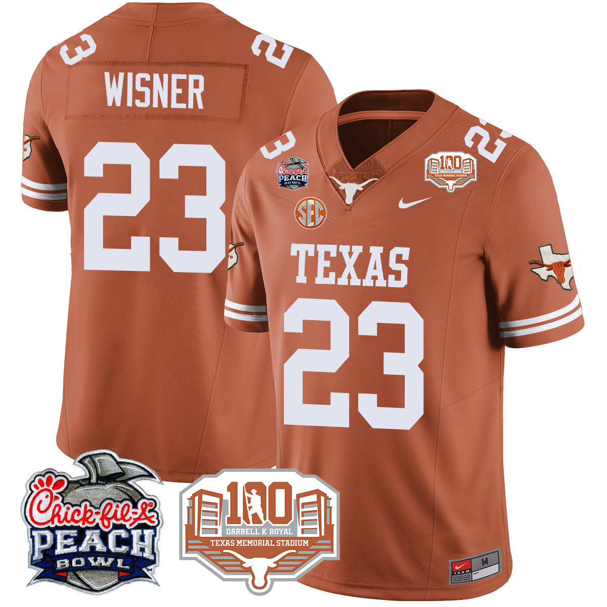 TEX 2024 Chick-fil-A Peach Bowl Jersey - All Stitched