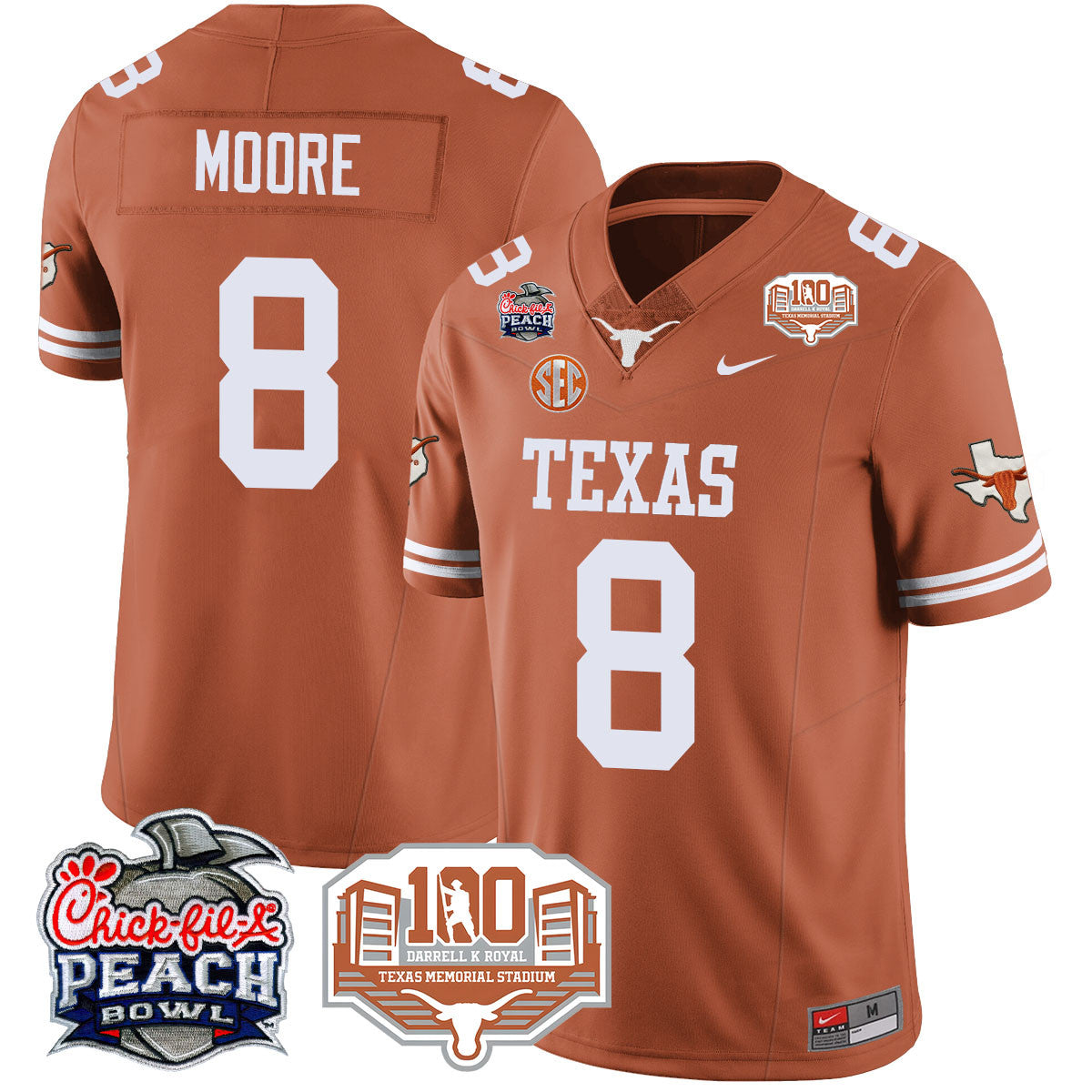 TEX 2024 Chick-fil-A Peach Bowl Jersey - All Stitched