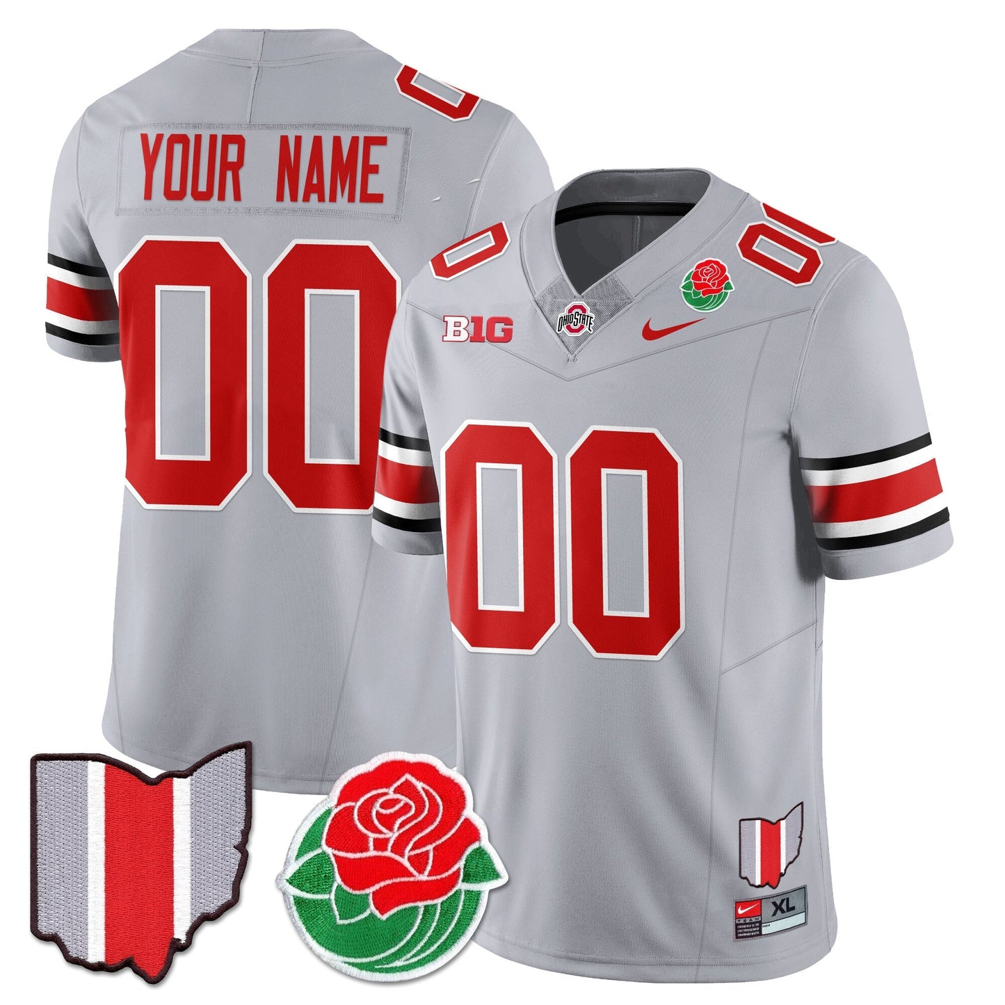 Custom OSU 2024 Rose Bowl Jersey - All Stitched