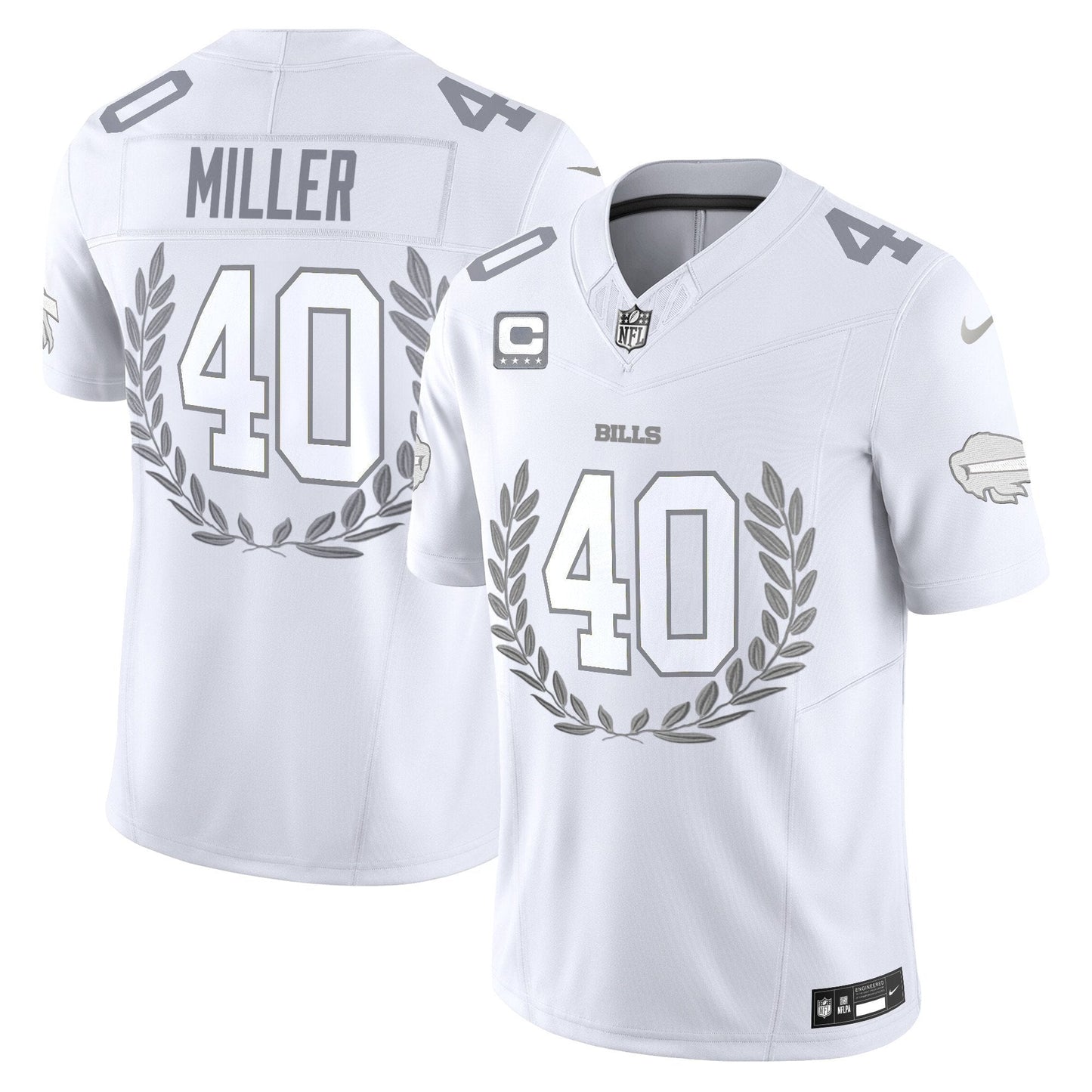 BUF Platinum MVP Vapor Limited Jersey - All Stitched