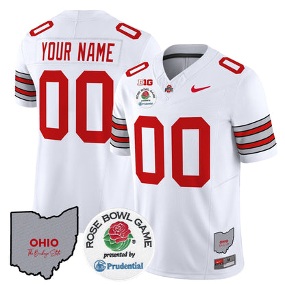 OSU 'Heritage Stripe' Rose Bowl Vapor Limited Custom Jersey - All Stitched