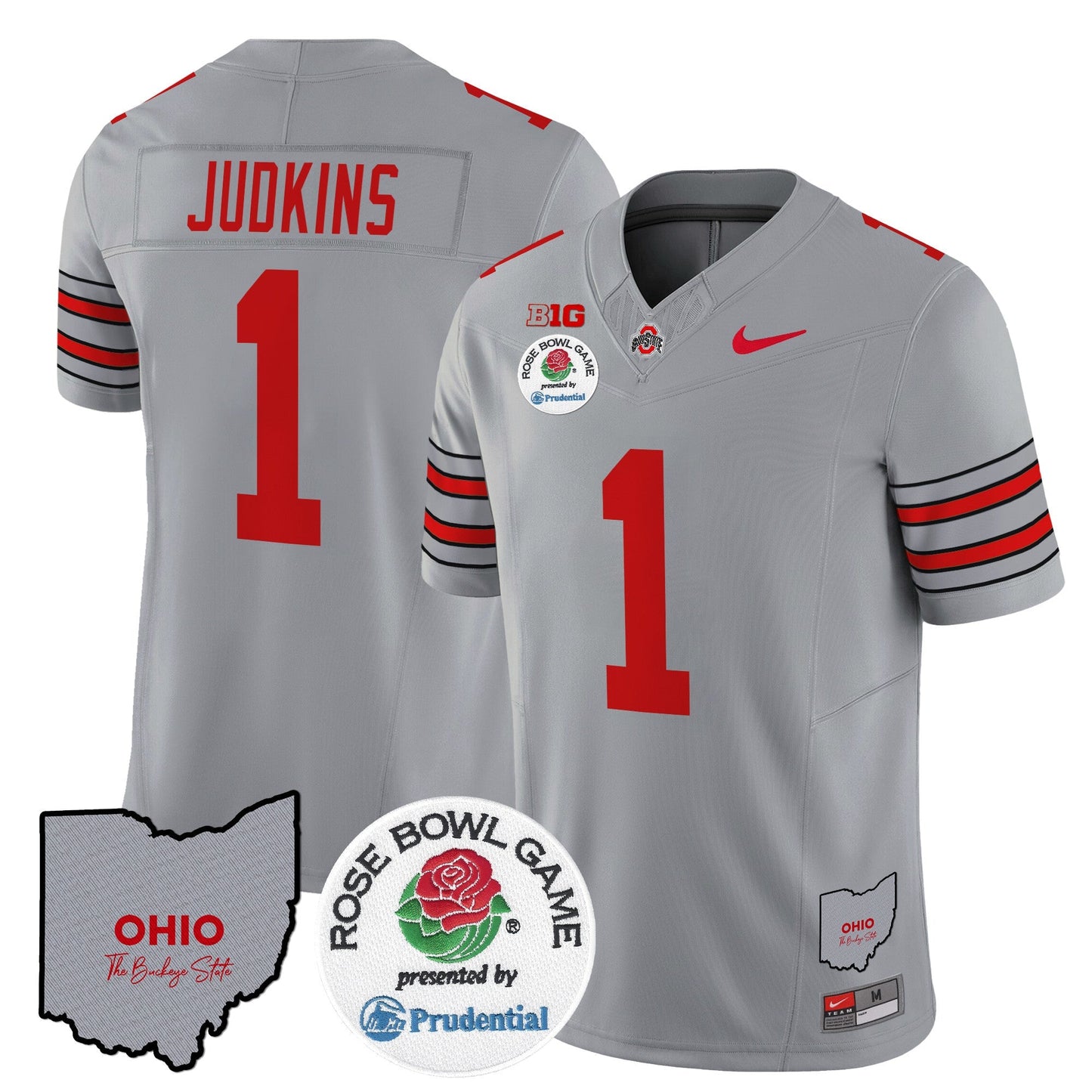 OSU 'Heritage Stripe' Rose Bowl Vapor Limited Jersey - All Stitched