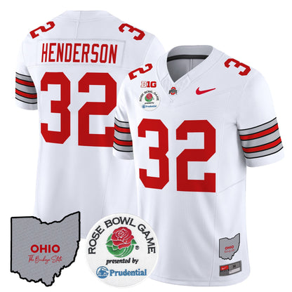 OSU 'Heritage Stripe' Rose Bowl Vapor Limited Jersey - All Stitched