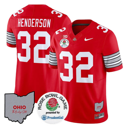 Ohio State Buckeyes 'Heritage Stripe' Rose Bowl Vapor Limited Jersey - All Stitched