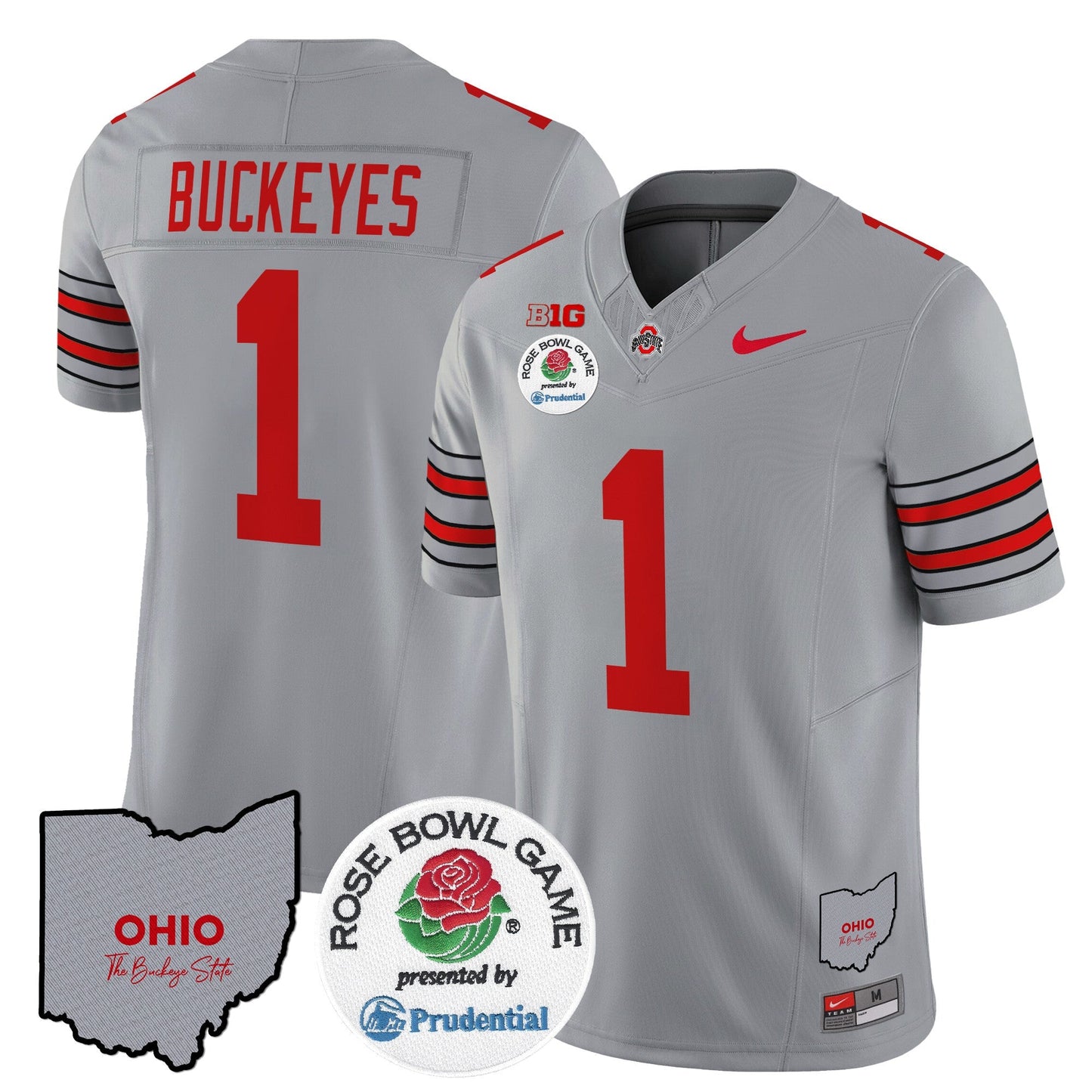 OSU 'Heritage Stripe' Rose Bowl Vapor Limited Jersey - All Stitched