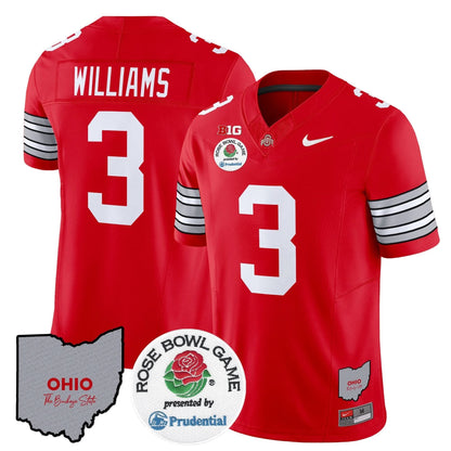 Ohio State Buckeyes 'Heritage Stripe' Rose Bowl Vapor Limited Jersey - All Stitched