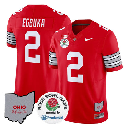 Ohio State Buckeyes 'Heritage Stripe' Rose Bowl Vapor Limited Jersey - All Stitched
