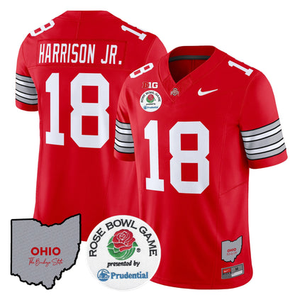 OSU 'Heritage Stripe' Rose Bowl Vapor Limited Jersey - All Stitched