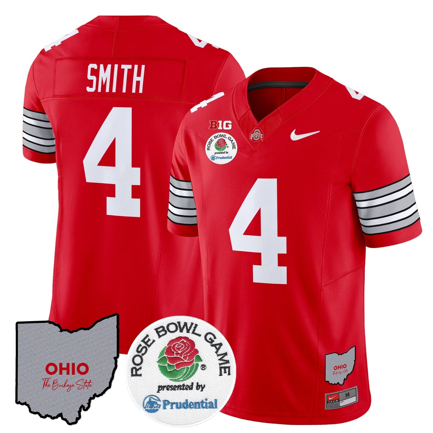 OSU 'Heritage Stripe' Rose Bowl Vapor Limited Jersey - All Stitched