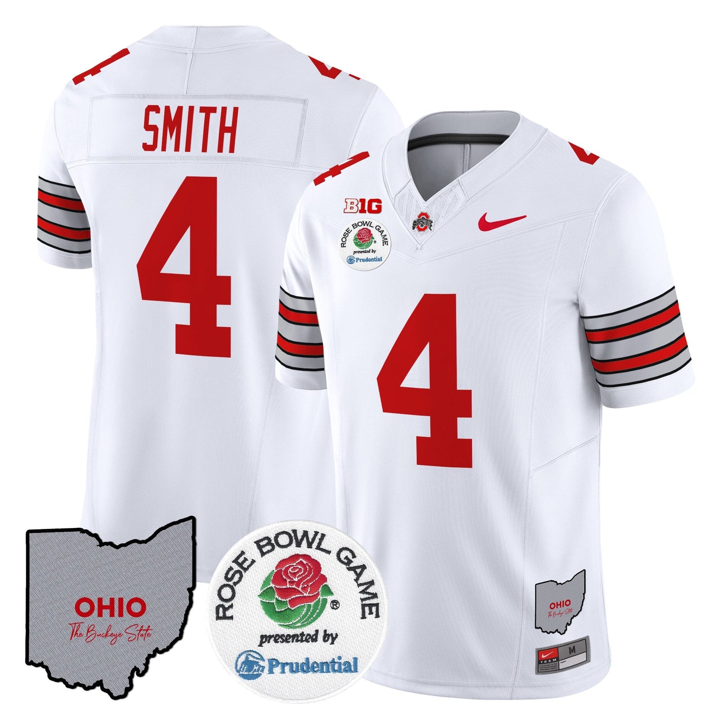 OSU 'Heritage Stripe' Rose Bowl Vapor Limited Jersey - All Stitched