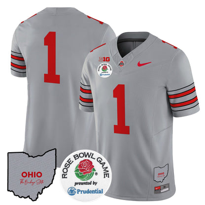 OSU 'Heritage Stripe' Rose Bowl Vapor Limited Jersey - All Stitched