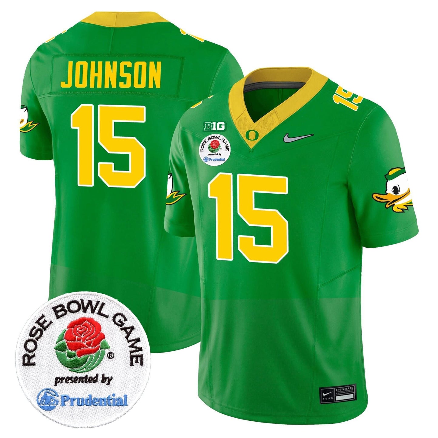 Oregon Ducks Rose Bowl Patch Vapor Limited Jersey V2 - All Stitched