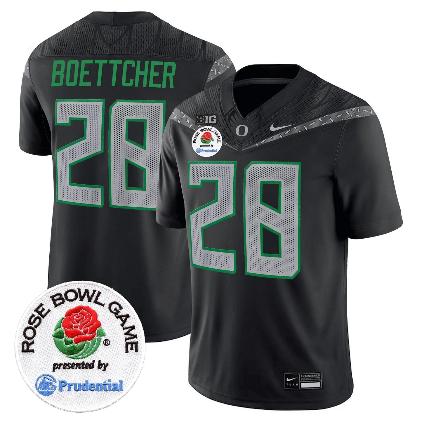 Oregon Ducks Rose Bowl Patch Vapor Limited Jersey V2 - All Stitched