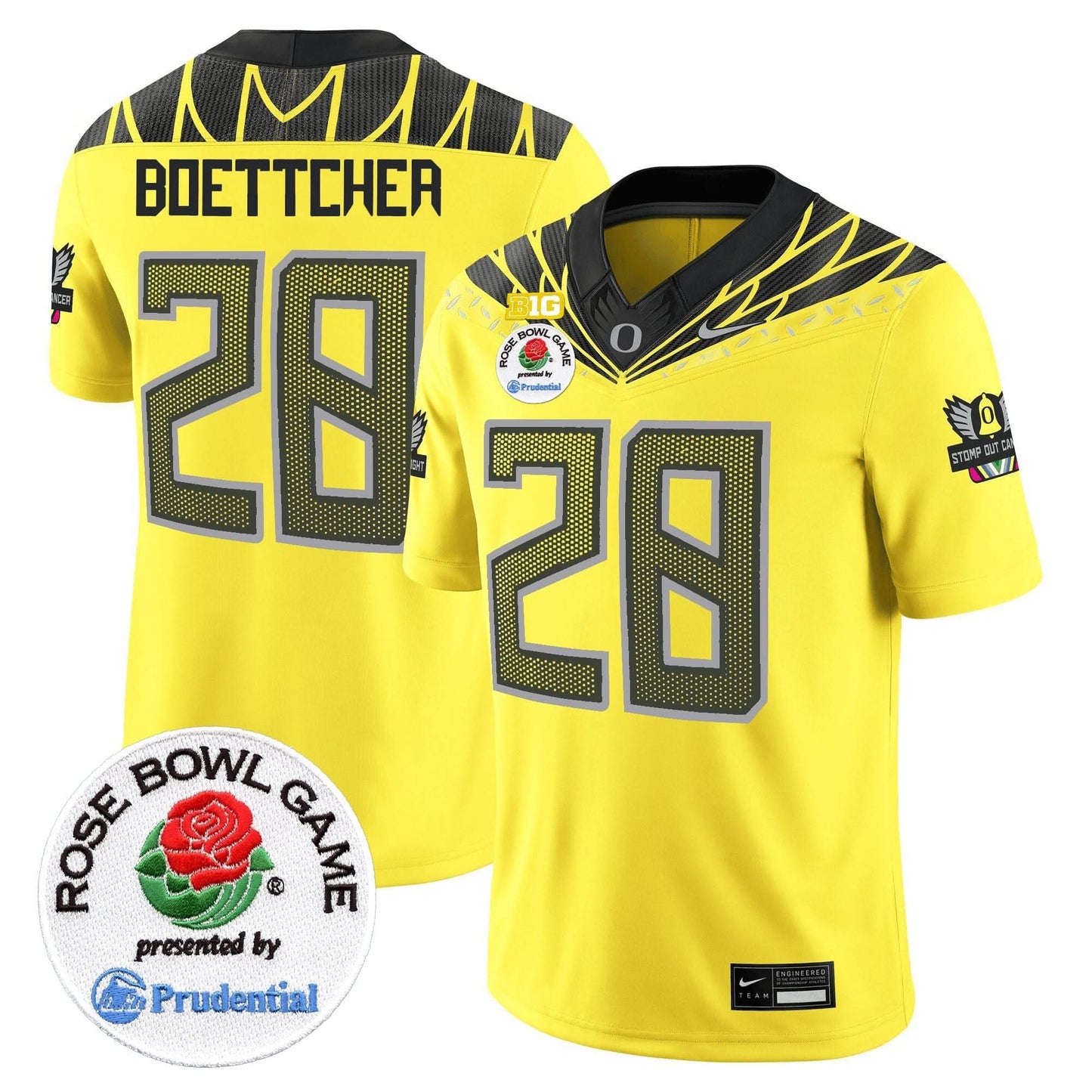 Oregon Ducks Rose Bowl Patch Vapor Limited Jersey V2 - All Stitched