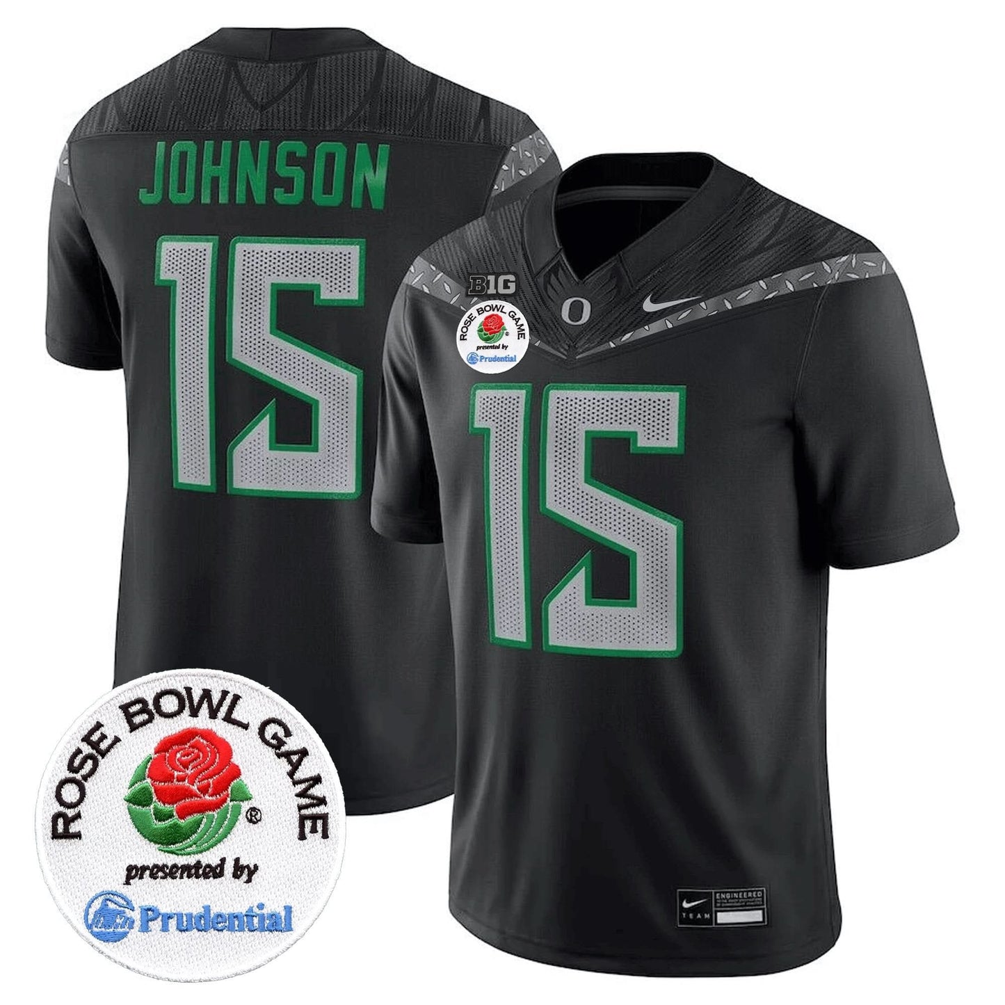 Oregon Ducks Rose Bowl Patch Vapor Limited Jersey V2 - All Stitched