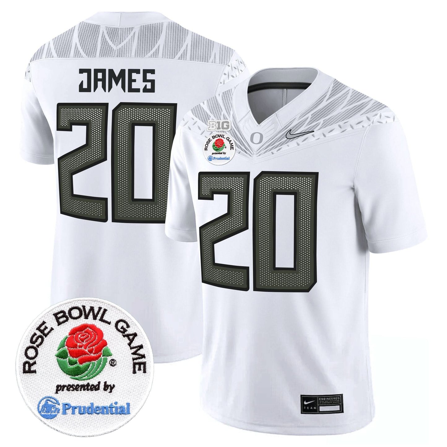 Oregon Ducks Rose Bowl Patch Vapor Limited Jersey V2 - All Stitched