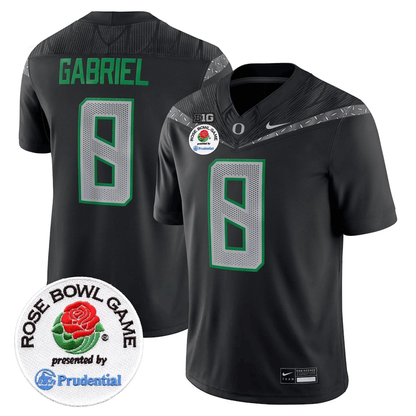 Oregon Ducks Rose Bowl Patch Vapor Limited Jersey V2 - All Stitched