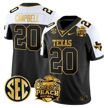 TEX Peach Bowl Patch Gold Vapor Limited Jersey - All Stitched