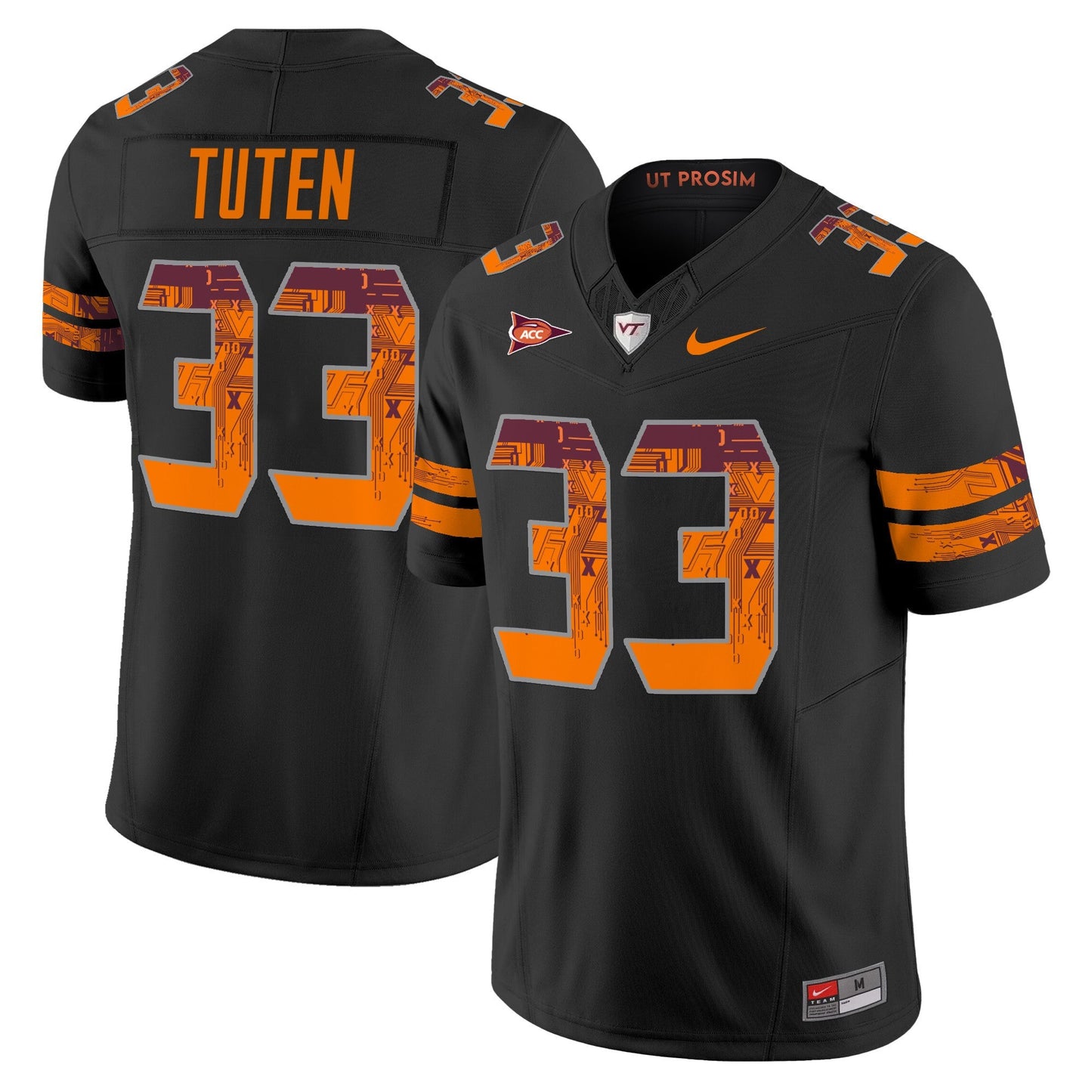 Virginia Tech Hokies Pro Combat Vapor Limited Jersey - All Stitched