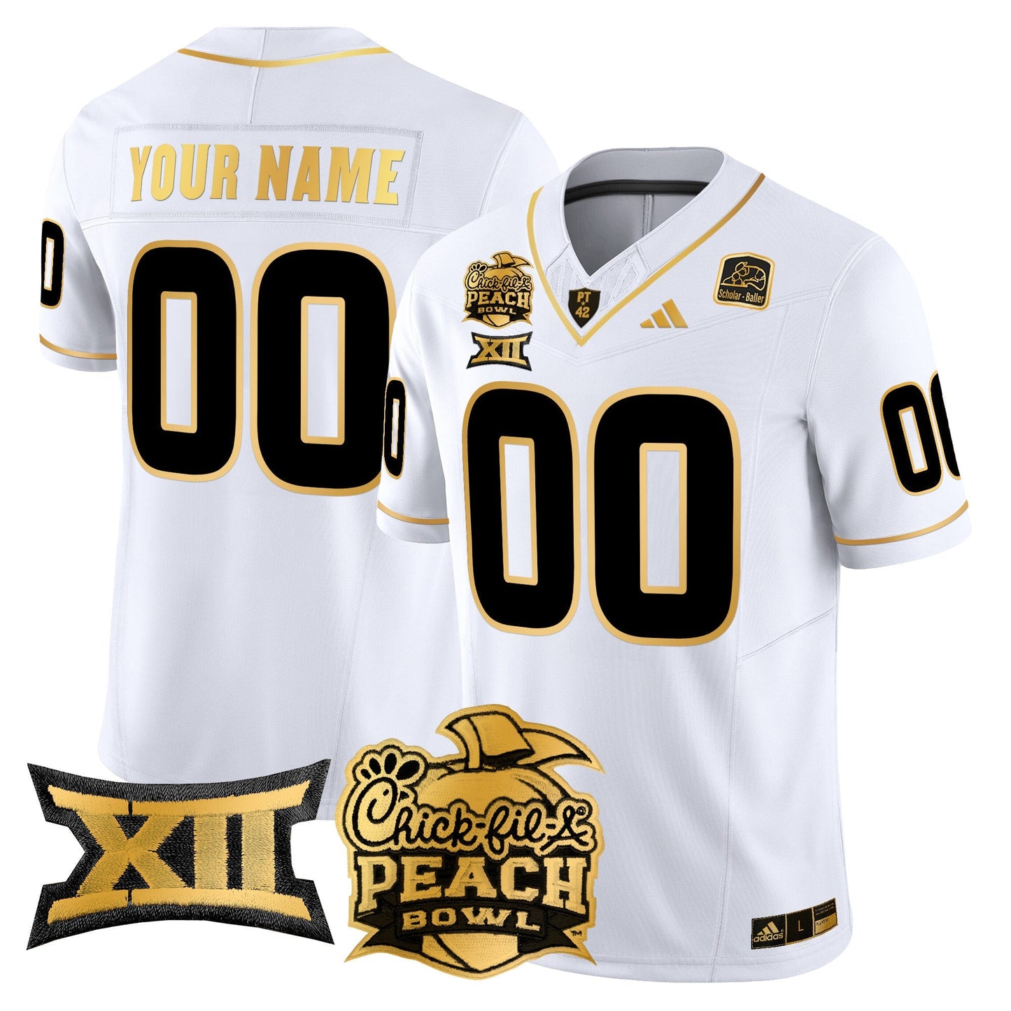 ASU 2025 Peach Bowl Gold Vapor Limited Custom Jersey - All Stitched