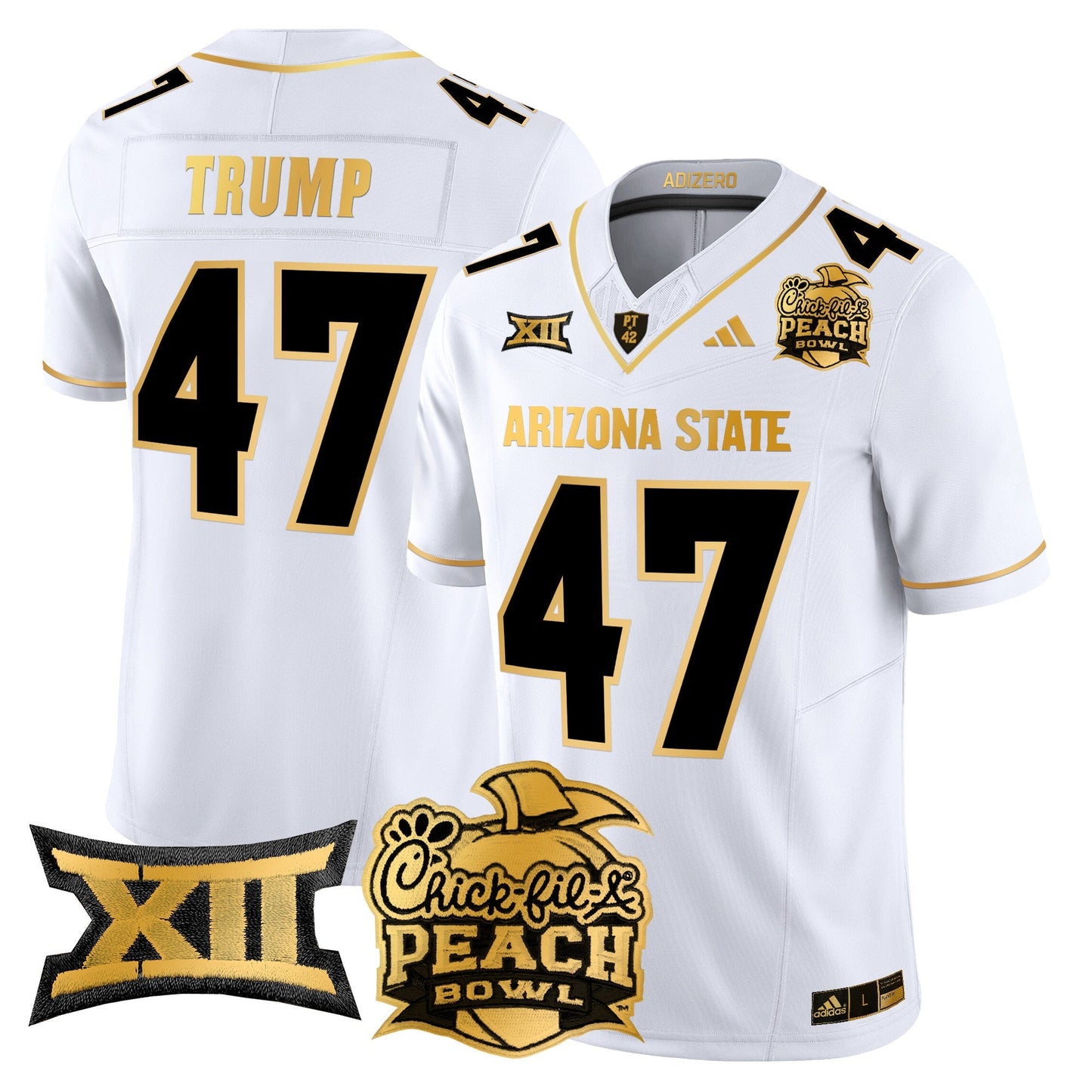 ASU 2025 Peach Bowl Gold Vapor Limited Jersey V2 - All Stitched