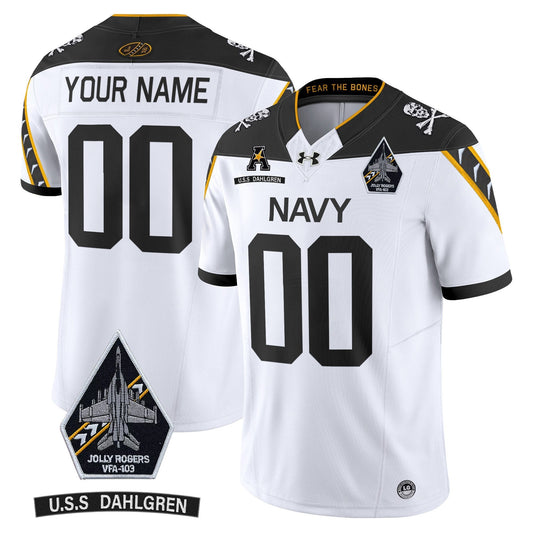 Navy Midshipmen 2024 Custom Ships Vapor Limited Jersey - Stitched