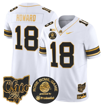 OSU Rose Bowl Gold Vapor Limited Jersey - All Stitched