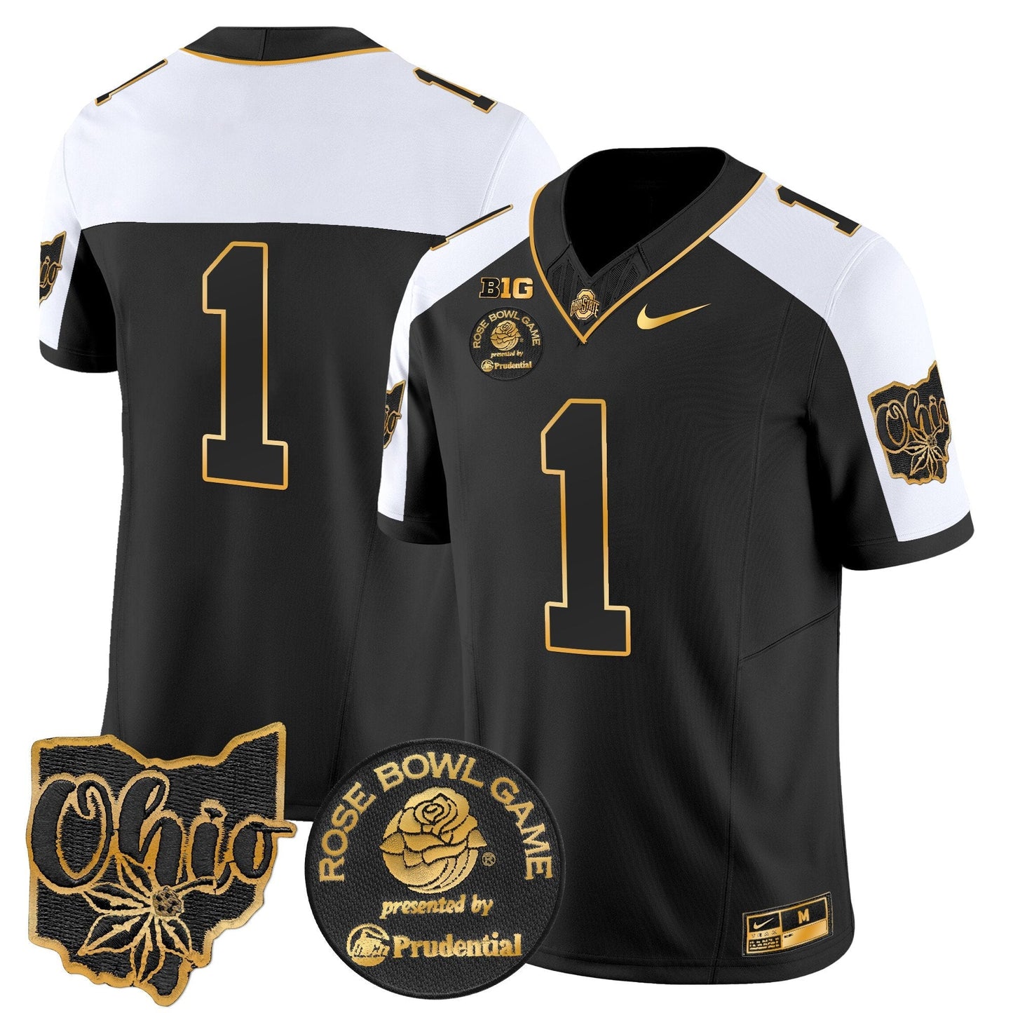 OSU Rose Bowl Gold Vapor Limited Jersey - All Stitched
