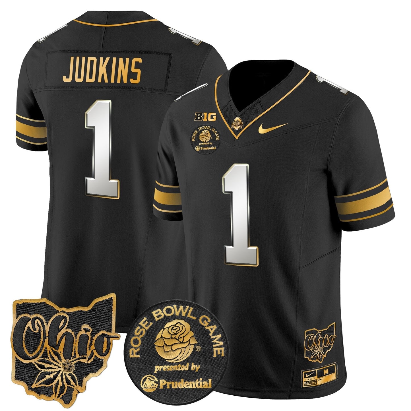 OSU Rose Bowl Gold Vapor Limited Jersey - All Stitched