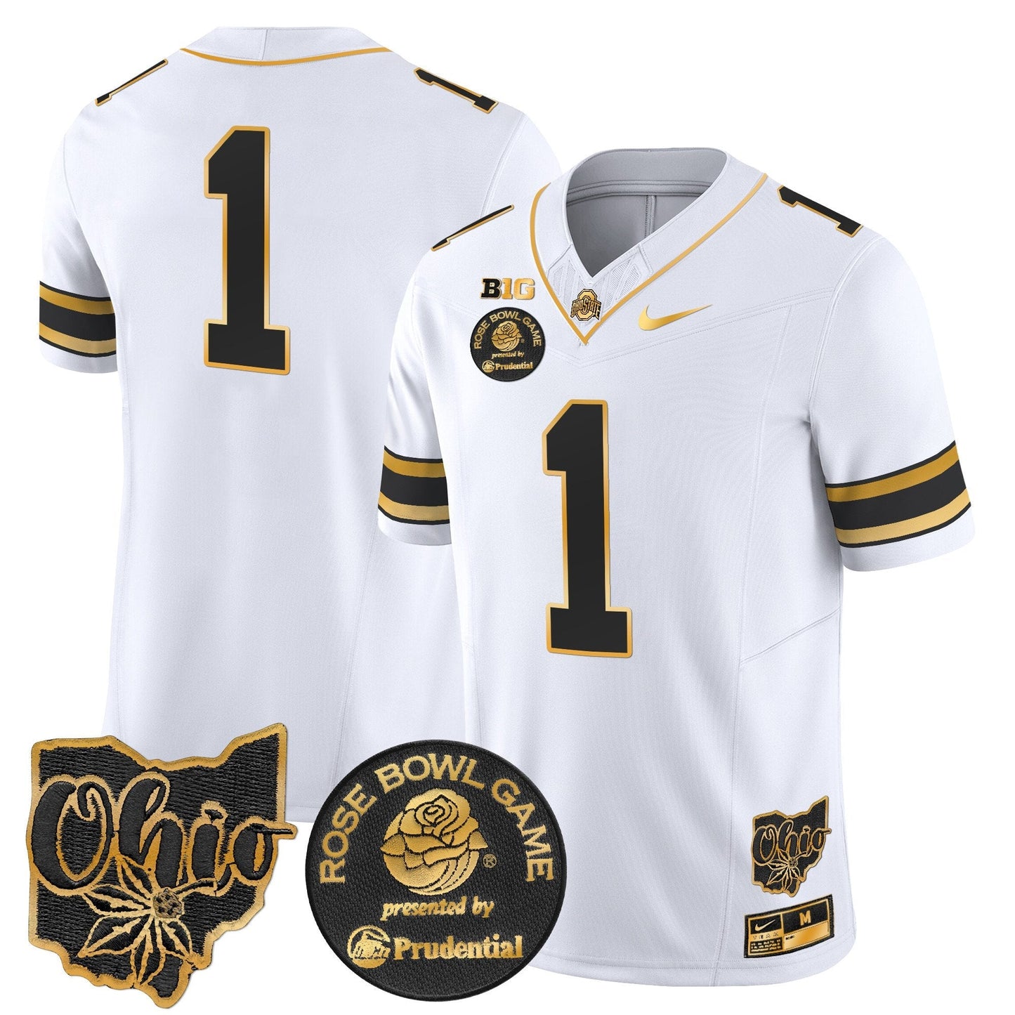 OSU Rose Bowl Gold Vapor Limited Jersey - All Stitched