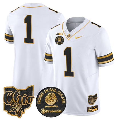 OSU Rose Bowl Gold Vapor Limited Jersey - All Stitched