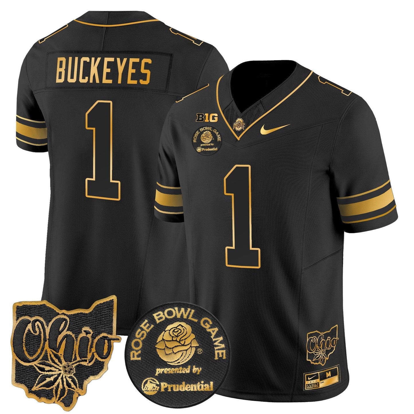 OSU Rose Bowl Gold Vapor Limited Jersey - All Stitched