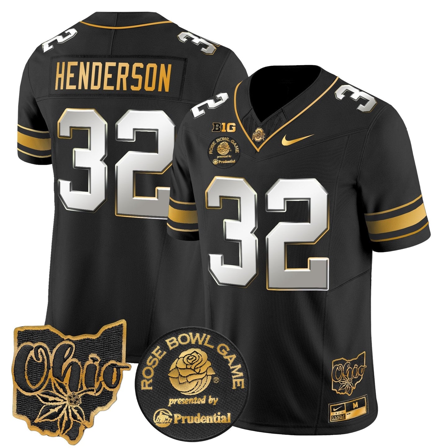 OSU Rose Bowl Gold Vapor Limited Jersey - All Stitched