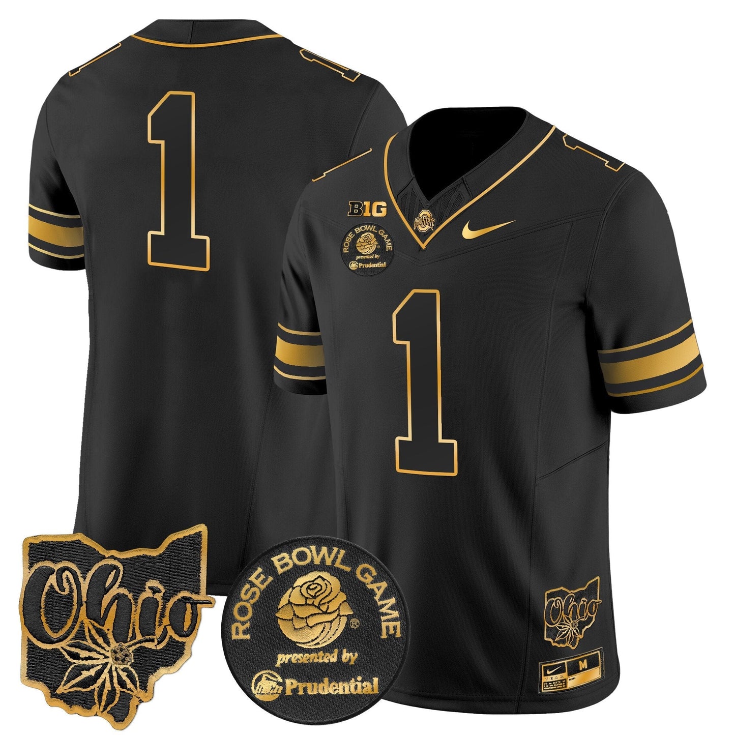OSU Rose Bowl Gold Vapor Limited Jersey - All Stitched