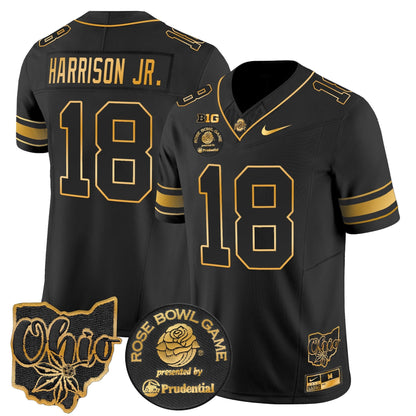 OSU Rose Bowl Gold Vapor Limited Jersey - All Stitched