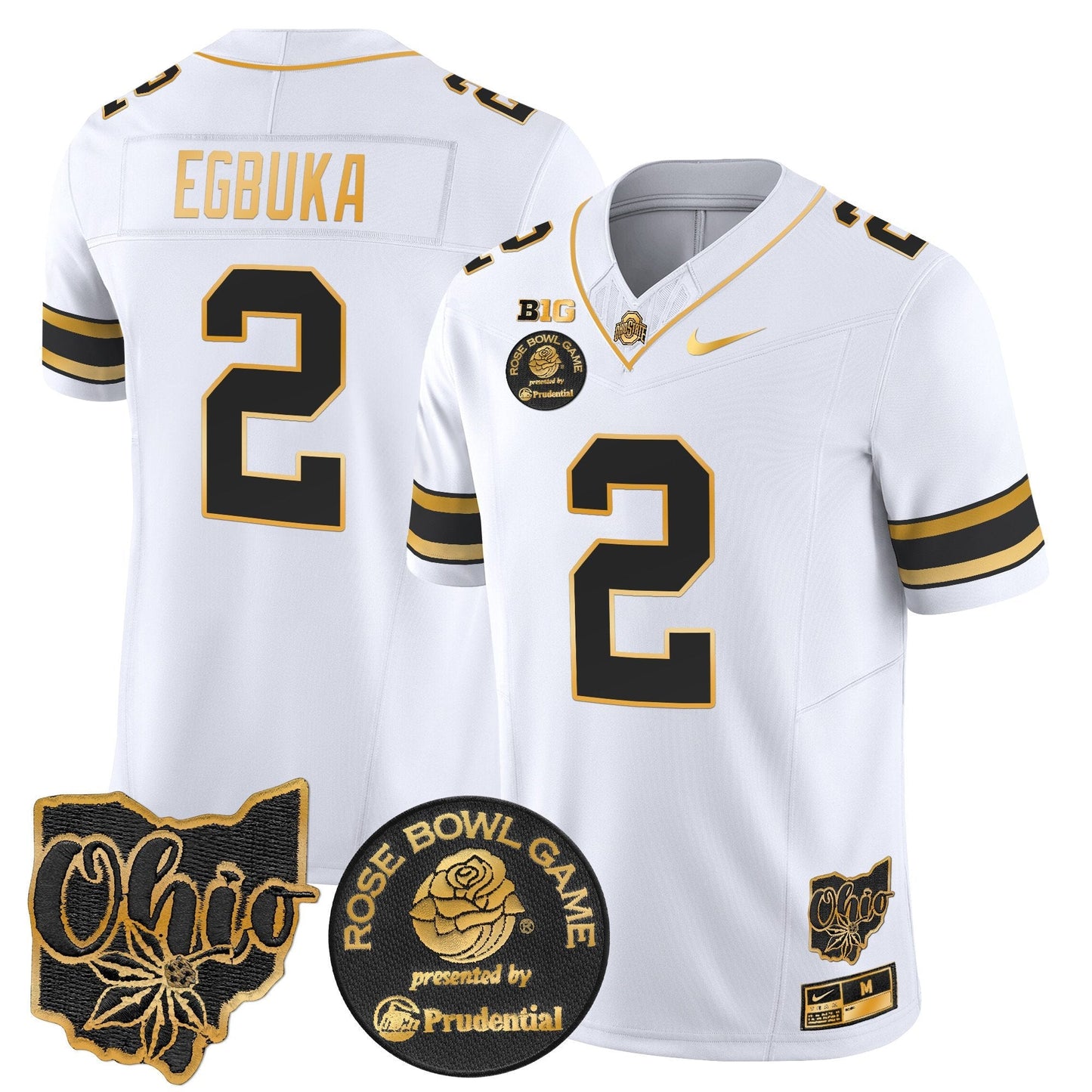 OSU Rose Bowl Gold Vapor Limited Jersey - All Stitched