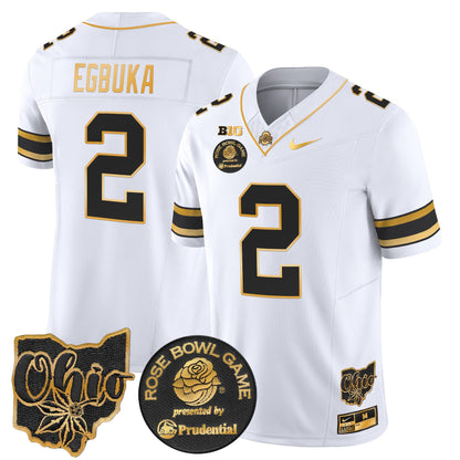 OSU Rose Bowl Gold Vapor Limited Jersey - All Stitched