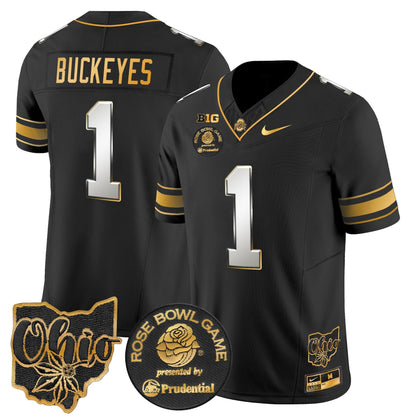 OSU Rose Bowl Gold Vapor Limited Jersey - All Stitched