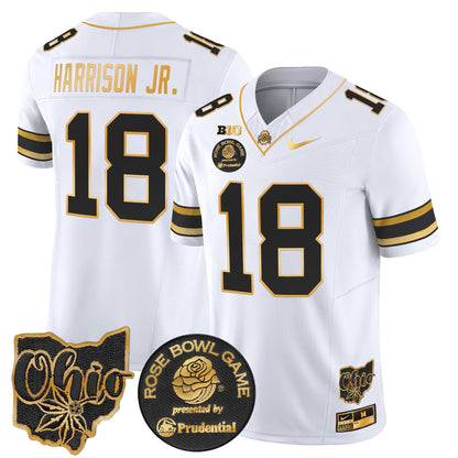 OSU Rose Bowl Gold Vapor Limited Jersey - All Stitched