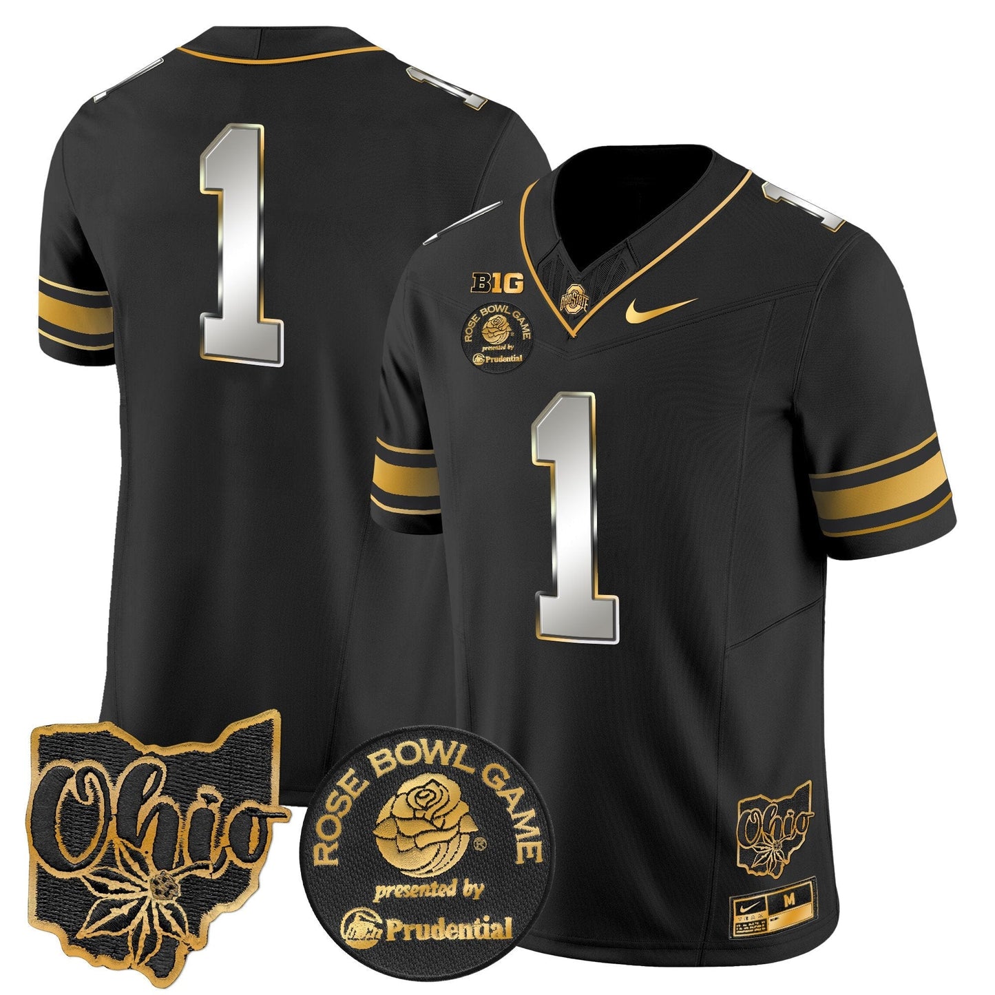 OSU Rose Bowl Gold Vapor Limited Jersey - All Stitched