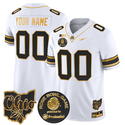 OSU Rose Bowl Gold Vapor Limited Custom Jersey - All Stitched