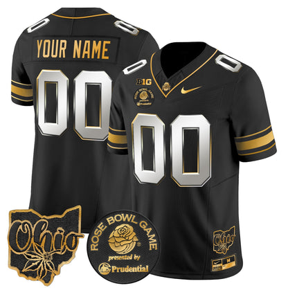 OSU Rose Bowl Gold Vapor Limited Custom Jersey - All Stitched