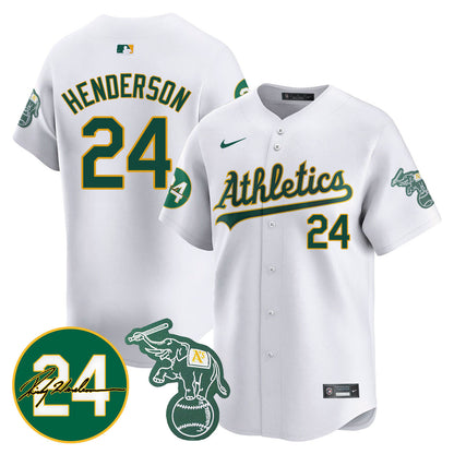 Oakland - SEA Ricky Henderson Memorial Jersey - All Stitched