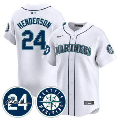 Oakland - SEA Ricky Henderson Memorial Jersey - All Stitched