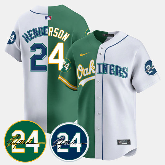 Oakland - SEA Ricky Henderson Memorial Jersey - All Stitched