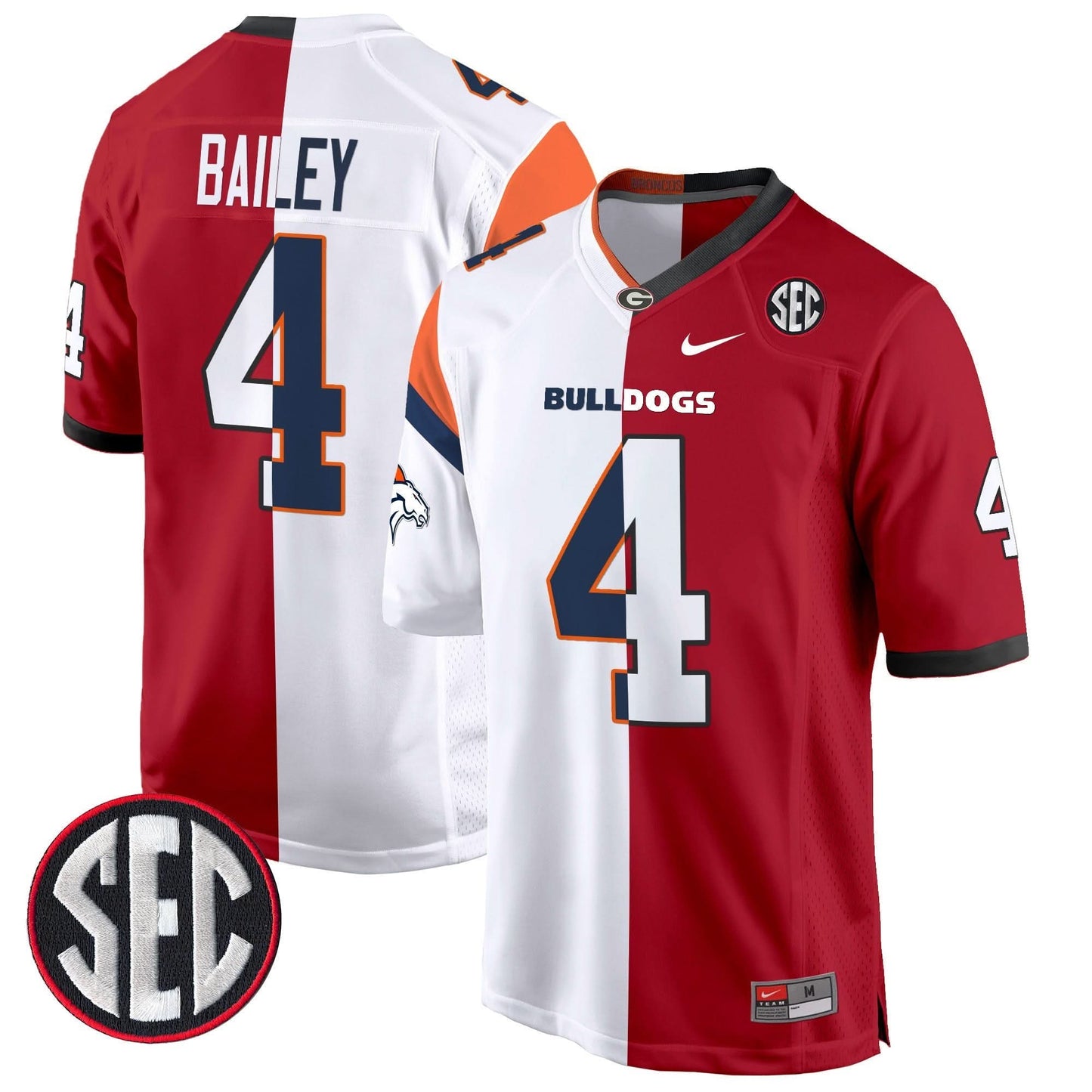 Georgia Bulldogs Split Game Jersey - All Stitched