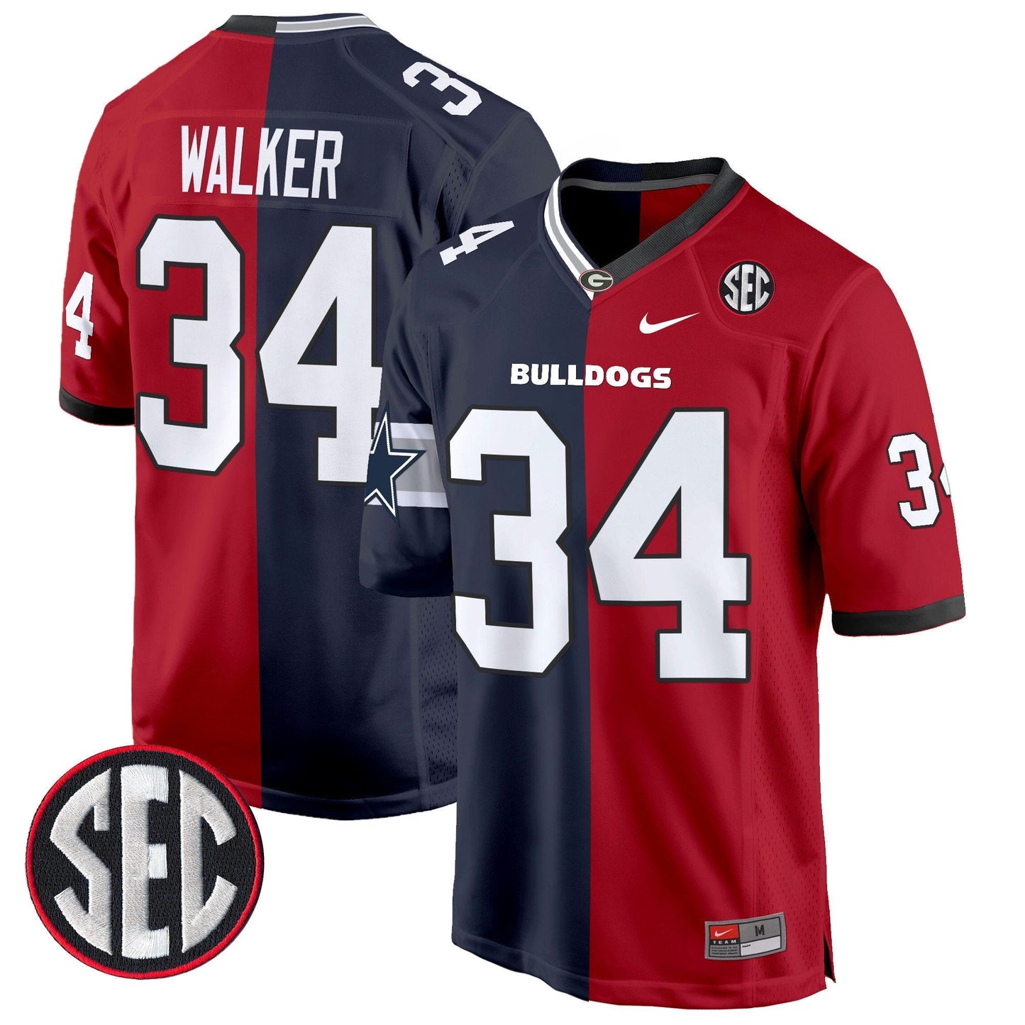 UGA Split Game Jersey - All Stitched