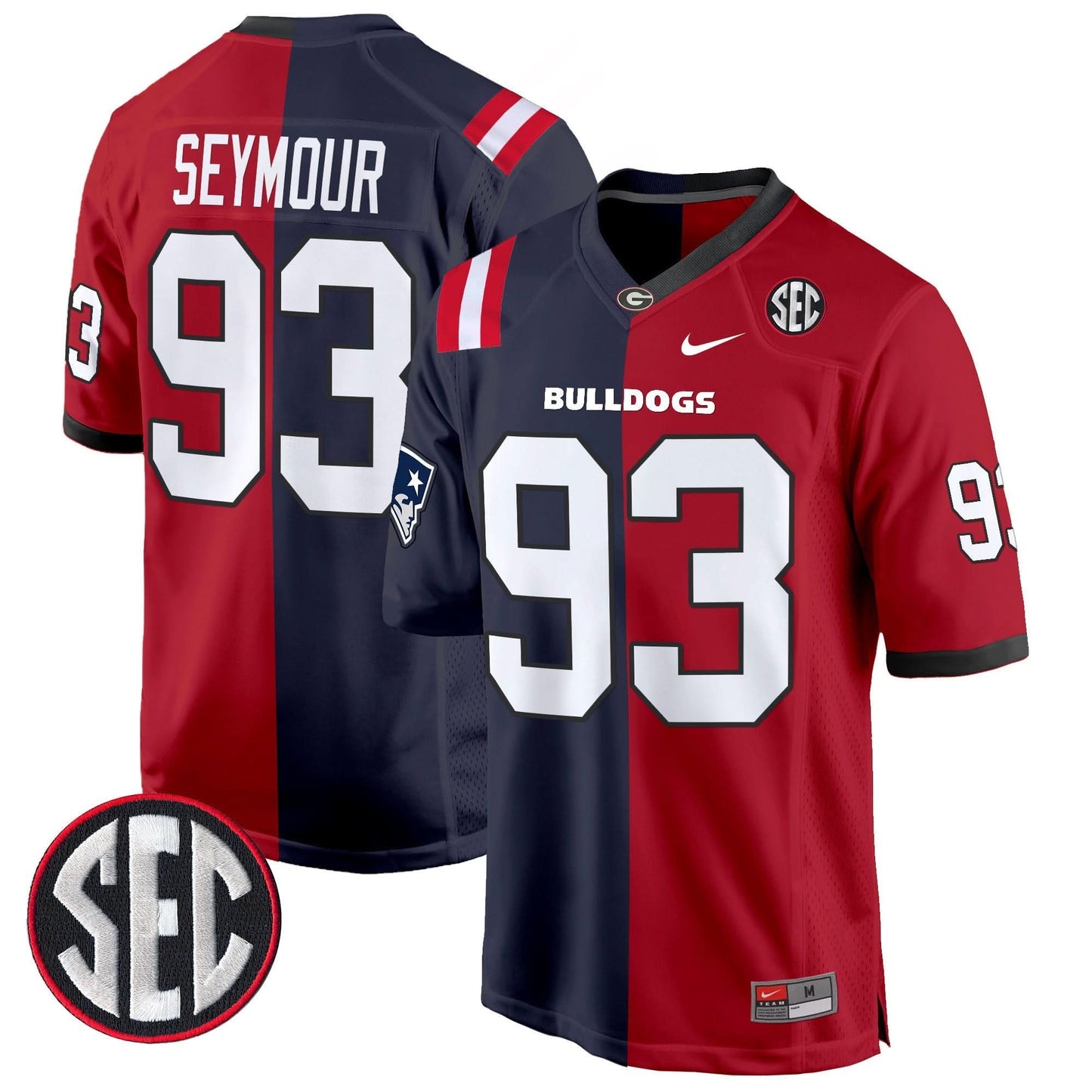 Georgia Bulldogs Split Game Jersey - All Stitched