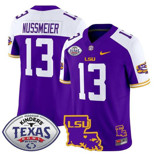 LSU 2024 Texas Bowl Patch Vapor Limited Jersey - Stitched
