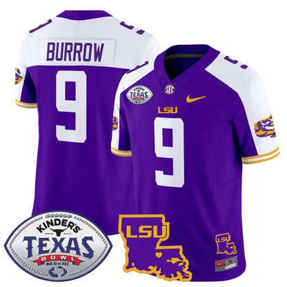 LSU 2024 Texas Bowl Patch Vapor Limited Jersey - All Stitched